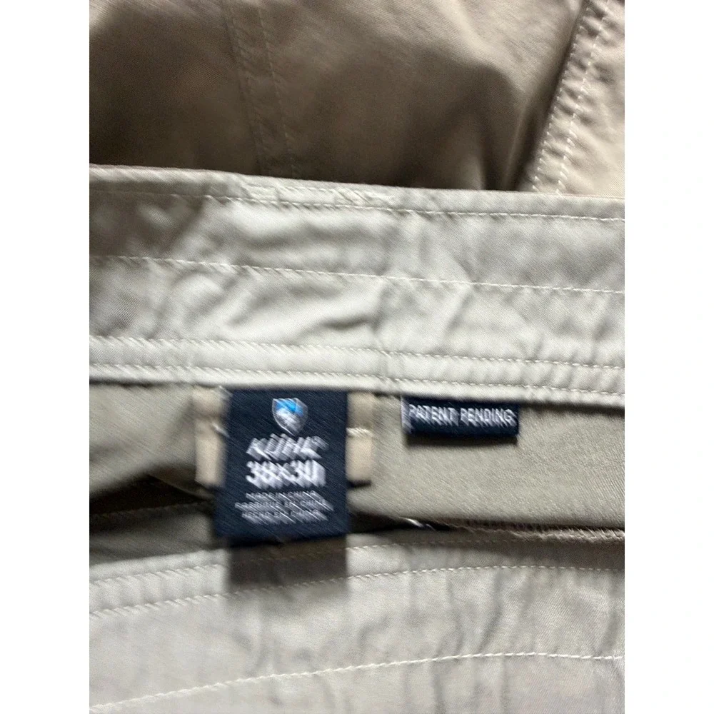 Kuhl Radikl Pants Mens 38x25 Khaki Tan Brown Hiking Outdoor Cropped Hemmed‎